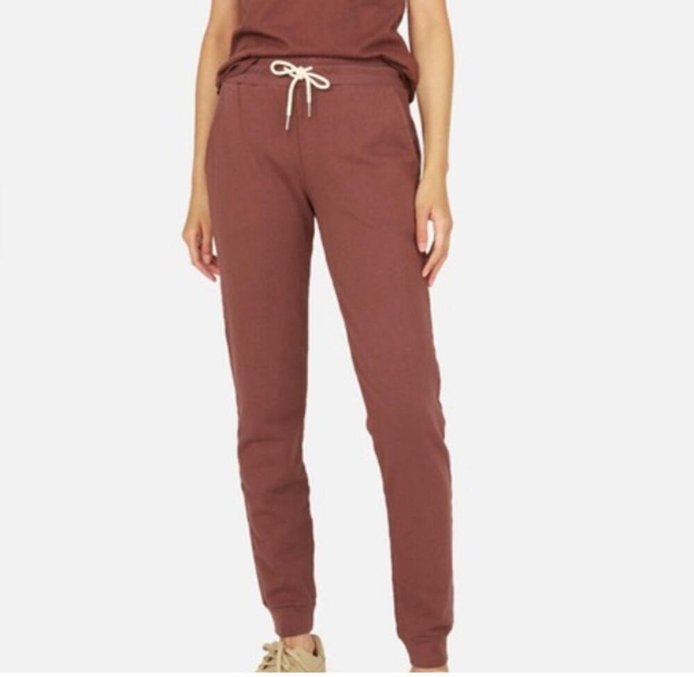Womens MATE the Label Organic Cotton Joggers Brown Size S EUC!